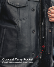 Load image into Gallery viewer, Downside Men's Motorcycle Leather Vest