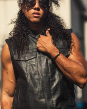 Load image into Gallery viewer, Sniper Men's Motorcycle Leather Vest