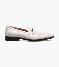 Load image into Gallery viewer, Stacy Adams FERDINAND White Moc Toe Bit Slip On