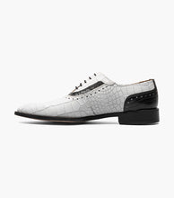 Load image into Gallery viewer, Stacy Adams RICCARDI Black & White Plain Toe Oxford