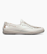 Load image into Gallery viewer, Stacy Adams IBIZA Woven Vamp White Moc Toe Slip On