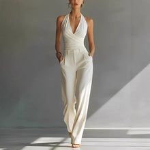 Load image into Gallery viewer, Women’s One-piece Trousers Lace Backless Deep V – High-Waisted Casual Outfit