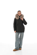 Load image into Gallery viewer, Genuine Polar Fox Camel Wool Blend Coat