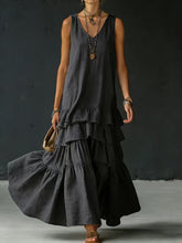 Load image into Gallery viewer, Women's Ice Silk Sleeveless Loose Maxi Dress – 6 Colors S–5XL