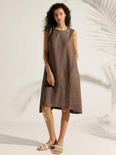 Load image into Gallery viewer, 100% Linen Sleeveless Dress SIENNA