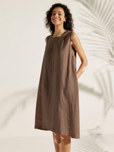 Load image into Gallery viewer, 100% Linen Sleeveless Dress SIENNA