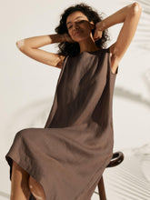 Load image into Gallery viewer, 100% Linen Sleeveless Dress SIENNA