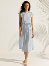 Load image into Gallery viewer, 100% Linen Cap Sleeve Washed Maxi Dress JOAN