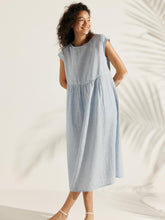 Load image into Gallery viewer, 100% Linen Cap Sleeve Washed Maxi Dress JOAN