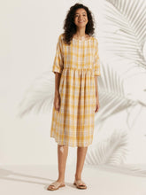 Load image into Gallery viewer, 100% Linen A-Line Midi Dress VALENCIA