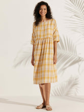 Load image into Gallery viewer, 100% Linen A-Line Midi Dress VALENCIA