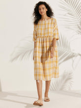 Load image into Gallery viewer, 100% Linen A-Line Midi Dress VALENCIA