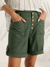 Load image into Gallery viewer, Linen Button-Fly Quarter Shorts LUCY
