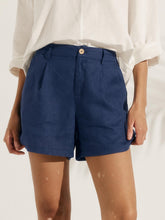 Load image into Gallery viewer, 100% Linen Pleated Linen Shorts ELLEN