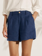 Load image into Gallery viewer, 100% Linen Pleated Linen Shorts ELLEN