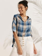 Load image into Gallery viewer, Linen V Neck Short Sleeve Shirt PENNY