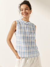 Load image into Gallery viewer, 100% Linen Draped Collar Tank Top JACQUELINE