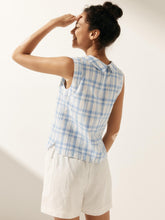 Load image into Gallery viewer, 100% Linen Draped Collar Tank Top