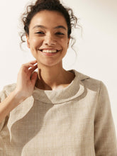 Load image into Gallery viewer, Linen Round Soft-Fold Collar Top ANAIS