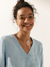 Load image into Gallery viewer, 100% Linen Puff Sleeves Top LEAH