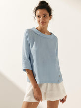 Load image into Gallery viewer, Linen Round Soft-Fold Collar Top ANAIS