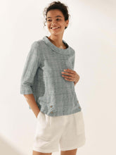 Load image into Gallery viewer, Linen Round Soft-Fold Collar Top ANAIS