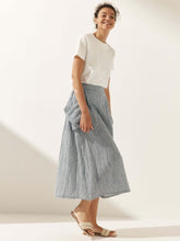 Load image into Gallery viewer, 100% Linen Elastic Waist Skirt MARINA