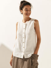 Load image into Gallery viewer, 100% Linen Buttons Down Tank Top ERIN