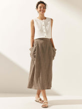 Load image into Gallery viewer, 100% Linen Buttons Down Tank Top ERIN