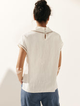 Load image into Gallery viewer, Linen Cutout Turtleneck Top QUINN
