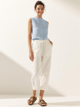 Load image into Gallery viewer, 100% Linen Draped Collar Tank Top JACQUELINE