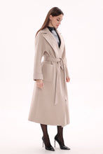 Load image into Gallery viewer, Marley Wraparound Wool Cashmere Coat in Nude