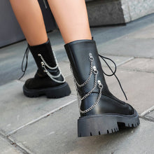 Load image into Gallery viewer, Women’s Chunky Heel Mid-Calf Dr. Style Boots – Large Size Fall & Winter Boot