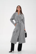 Load image into Gallery viewer, Cambridge Comfort Wraparound Wool Cashmere Coat in Dove