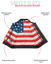 Load image into Gallery viewer, Born Free Men's Leather Motorcycle Leather Vest - Red Stitch
