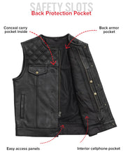 Load image into Gallery viewer, 12 Gauge Men's Motorcycle Leather Vest