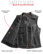 Load image into Gallery viewer, Nina Women's Motorcycle Leather Vest