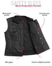 Load image into Gallery viewer, Jessica Perforated Women's Motorcycle Leather Vest