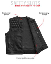 Load image into Gallery viewer, Hornet Perforated Men's Club Style Leather Vest