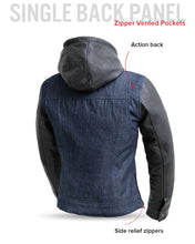 Load image into Gallery viewer, Holli - Motorcycle Denim/Leather Jacket