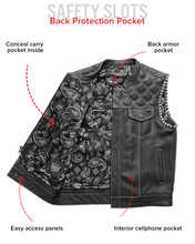 Load image into Gallery viewer, Sinister - Men's Motorcycle Leather Vest