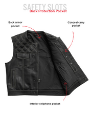 Load image into Gallery viewer, Upside Perforated Men's Club Style Leather Vest