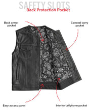 Load image into Gallery viewer, Bandit Men's Leather Motorcycle Vest