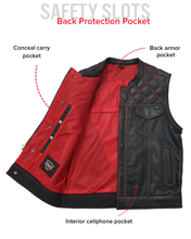 Load image into Gallery viewer, Downside Perforated Men's Motorcycle Leather Vest