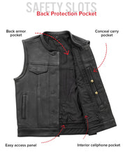 Load image into Gallery viewer, Hotshot Men's Motorcycle Leather Vest