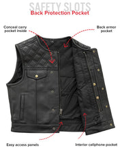 Load image into Gallery viewer, Shell Shock Men's Motorcycle Leather Vest (limited edition)