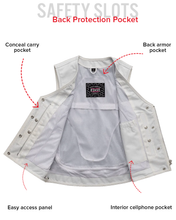 Load image into Gallery viewer, Beryl - Women's Motorcycle Leather Vest - White