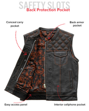 Load image into Gallery viewer, Downside Men's Motorcycle Leather Vest