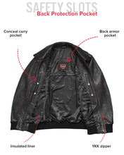 Load image into Gallery viewer, Moto Bomber - Men's Leather Jacket