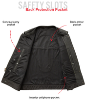 Load image into Gallery viewer, Lowside Men's Perforated Motorcycle Leather Vest